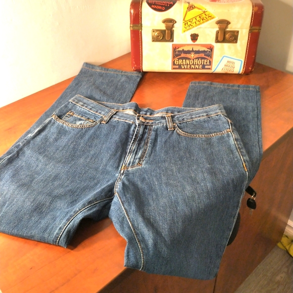 Versace collection men's , dark wash, zipper fly, regular fit - Picture 1 of 11